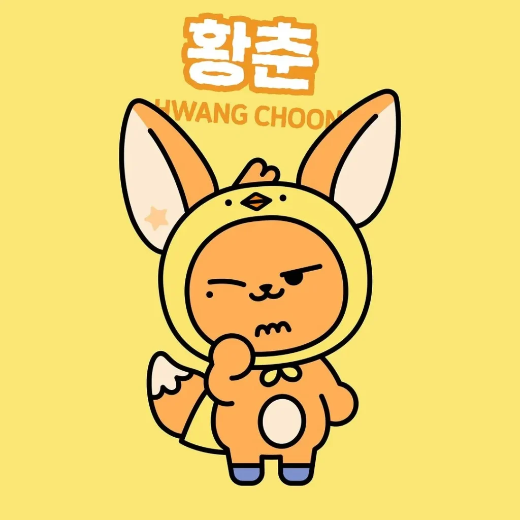TXT公式キャラクター뿔바투の황춘（ファンチュン）ヨンジュン担当のキツネイラスト