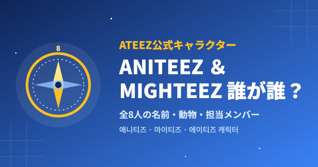 ATEEZ公式キャラクターANITEEZ＆MIGHTEEZ誰が誰？