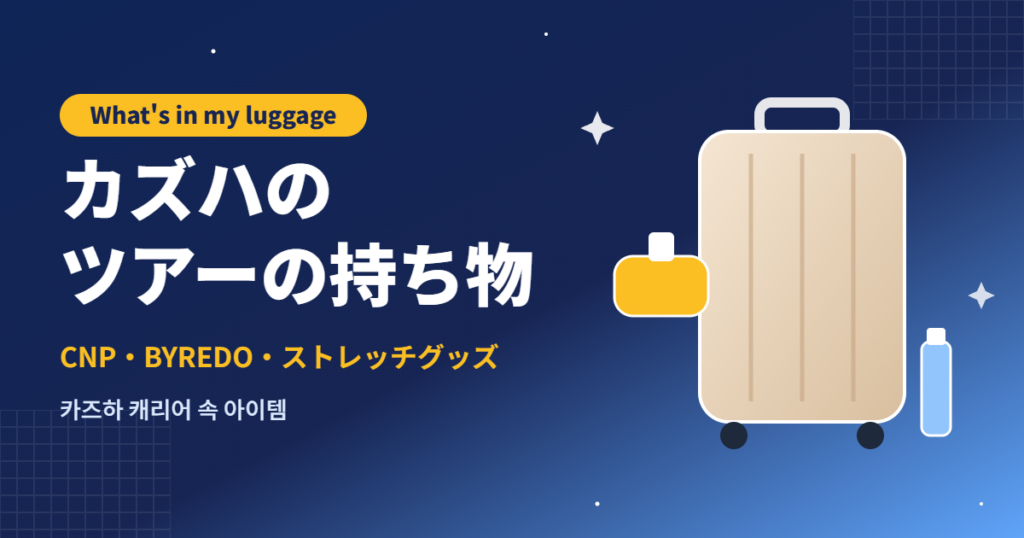 カズハのツアーの持ち物 What's in my luggage