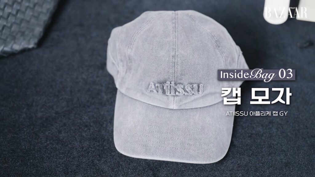 ATiiSSU アップリケ キャップ(TWICEジヒョ愛用)